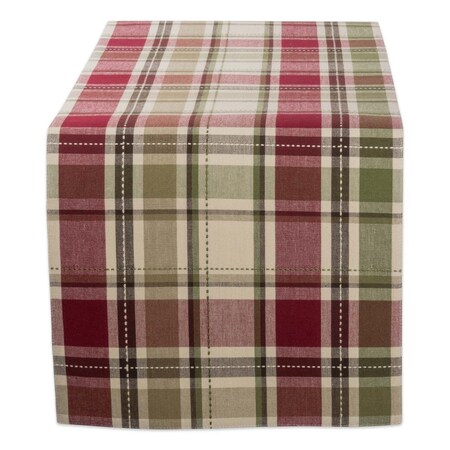 Fastfood 13 x 72 in. Homespun Plaid Table Runner FA2567402